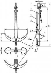 Якорь адмиралтейский 100 кг ГОСТ 760-74